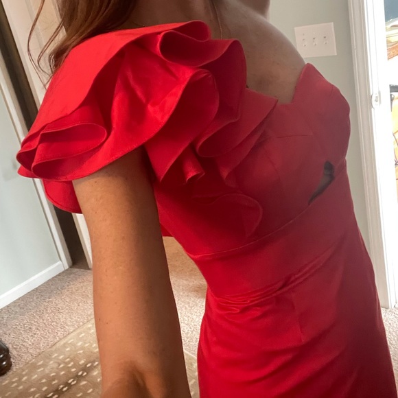 Rebecca Taylor ruffled cotton cutout peplum dress - Picture 7 of 8